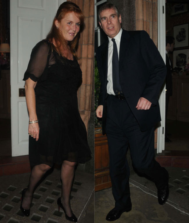 Sarah Ferguson e o príncipe André 