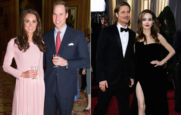 Catherine e William e Brad Pitt e Angelina Jolie.jpg