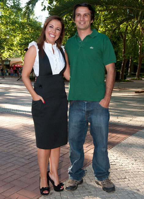 Tânia Ribas de Oliveira com o marido, João Cardoso