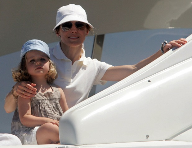 Letizia em Maiorca com infanta Leonor