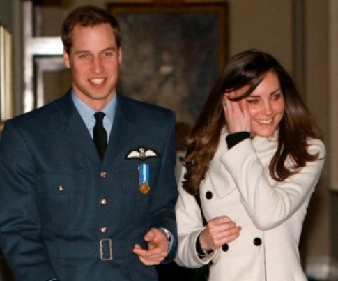 O príncipe William e a namorada, Kate Middleton