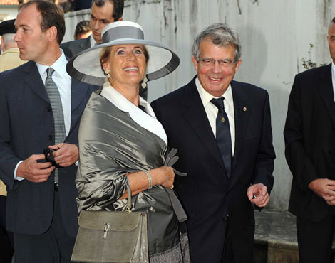 O príncipe Alexandre da Bélgica com a mulher, Léa Wolman