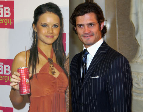 Sofia Hellqvist e o príncipe Carl Philip da Suécia 