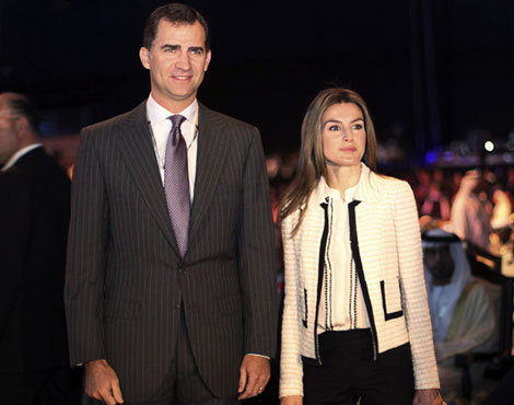 Os príncipes Felipe e Letizia de Espanha
