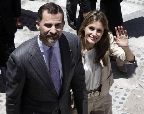 Os príncipes Felipe e Letizia