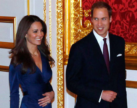 Kate e William no dia do anúncio do noivado