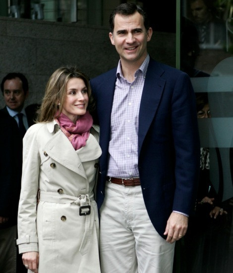 Os príncipes Felipe e Letizia