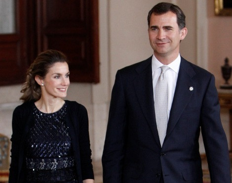 Os príncipes Felipe e Letizia