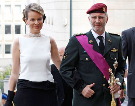 Príncipes Mathilde e Philippe da Bélgica