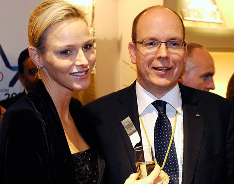 Os príncipes Charlene e Alberto do Mónaco