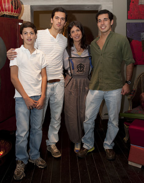 Teresa Martins com os filhos