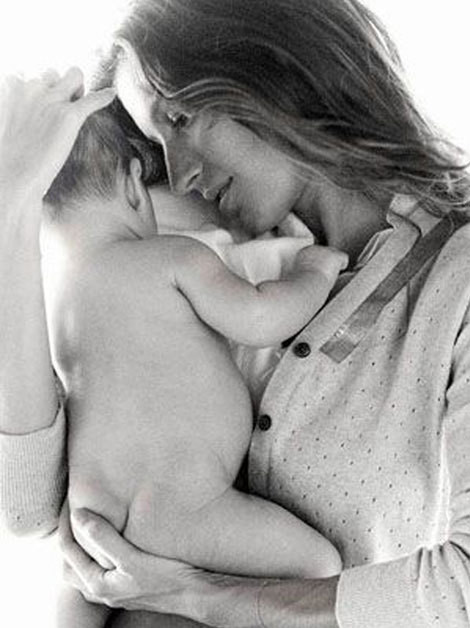 Gisele Bündchen com o filho, Benjamin