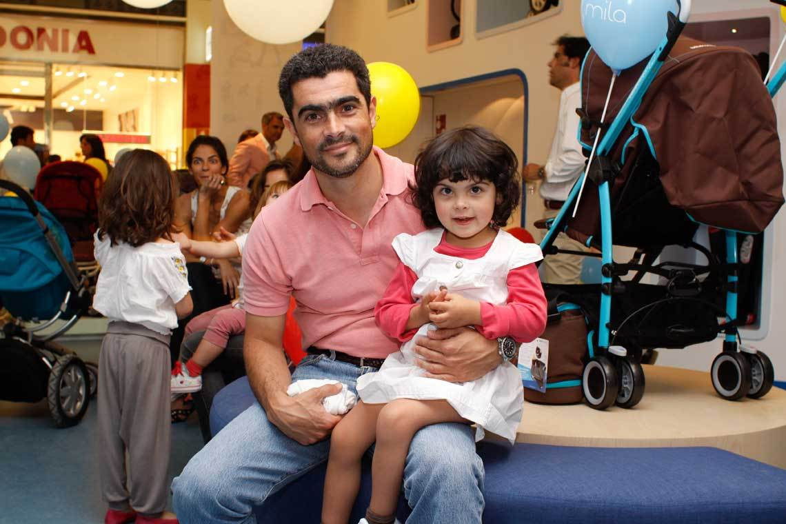 Pedro Couceiro com a filha, Inês