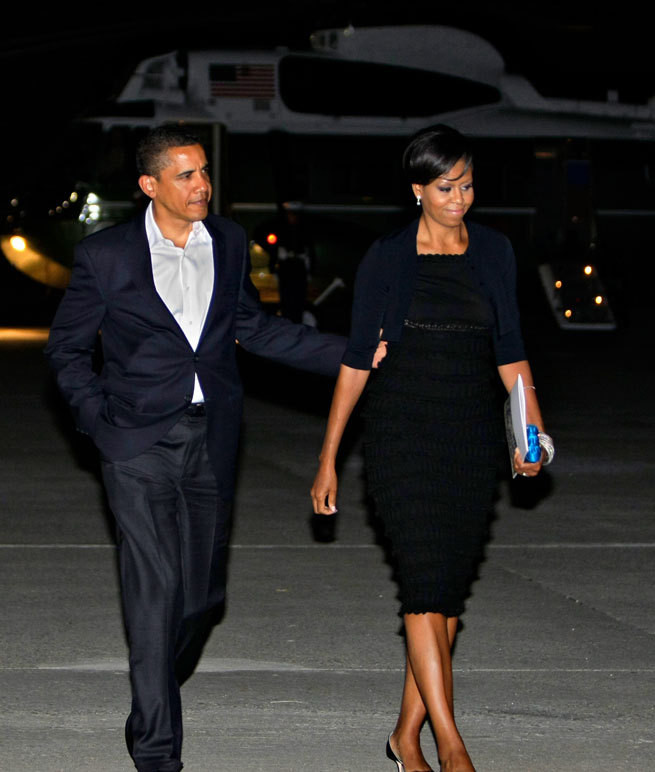 Barack e Michelle Obama em Nova Iorque