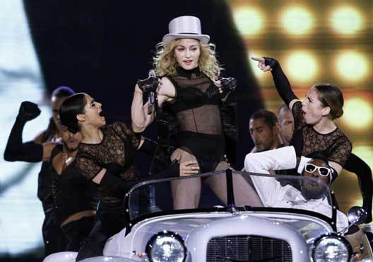 A Rainha da Pop em palco