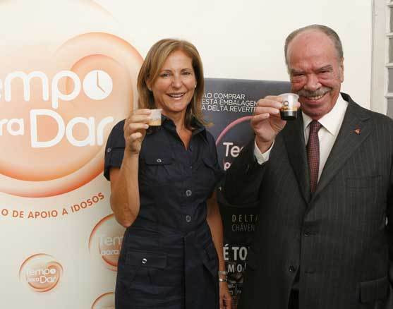 Mercedes Balsemão e Rui Nabeiro na apresentação de Tempo para Dar