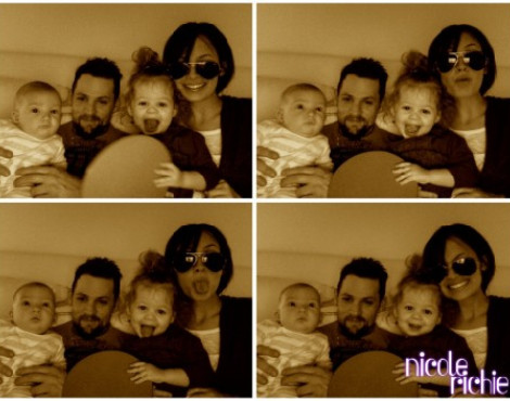 Nicole Richie e Joel Madden com os filhos, Harlow e Sparrow