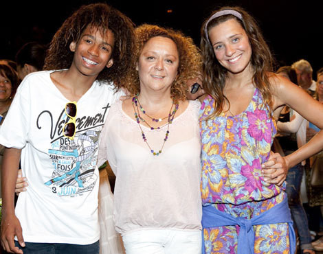 Alexandra Solnado com os filhos, Gabriel e Joana