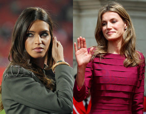 Sara Carbonero e a princesa Letizia de Espanha