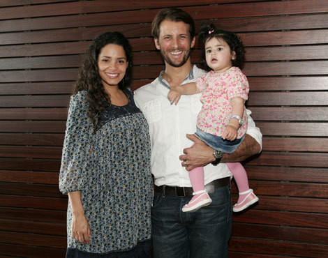 Mónica e Rubim com a filha, Mia