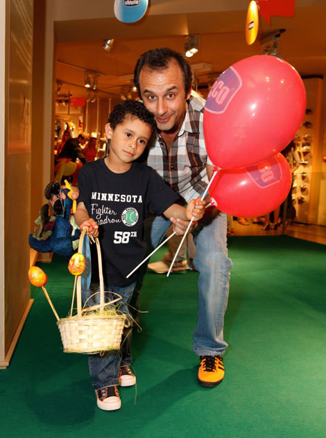Rui Unas com o filho, André