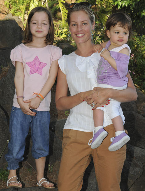 Bárbara Elias com as filhas, Matilde e Maria