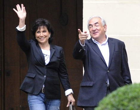 Dominique Strauss-Kahn com a mulher, Anne Sinclair 