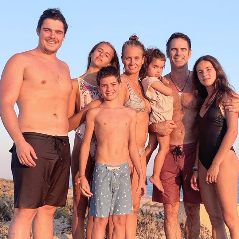 Anna Westerlund e Pedro Lima com os filhos