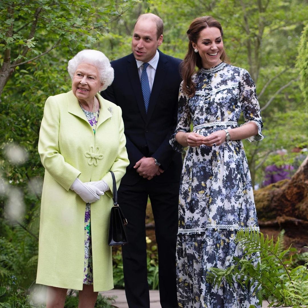 Isabel II William e Kate