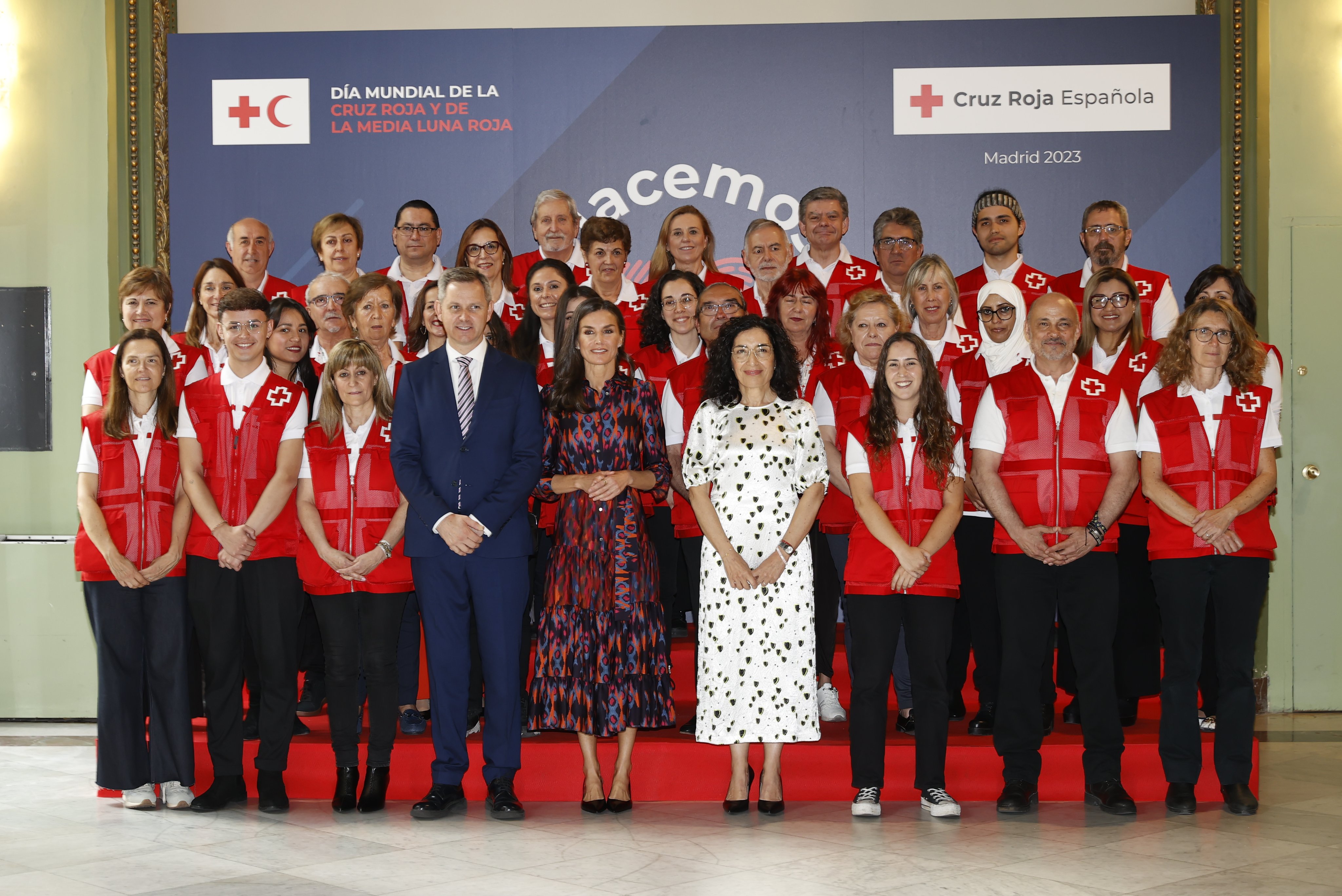 Letizia no ato comemorativo do Dia Mundial da Cruz Vermelha
