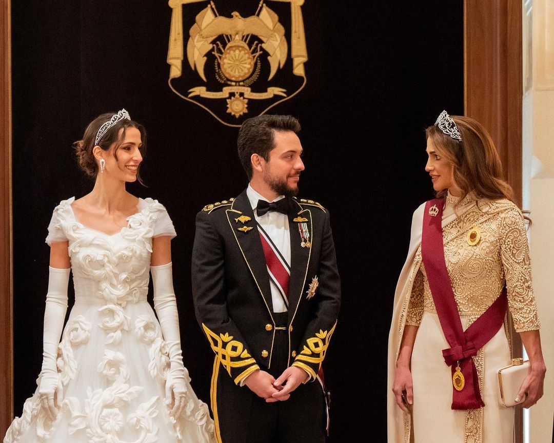 Rajwa Al Saif, Hussein e Rania da Jordânia 
