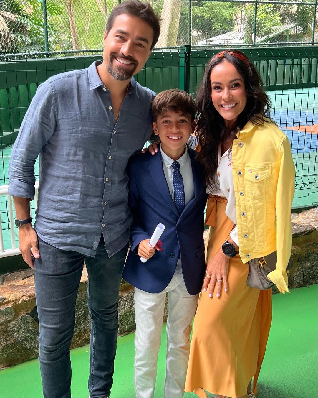Francisca e Ricardo Pereira orgulhosos com a nova etapa escolar do filho mais velho