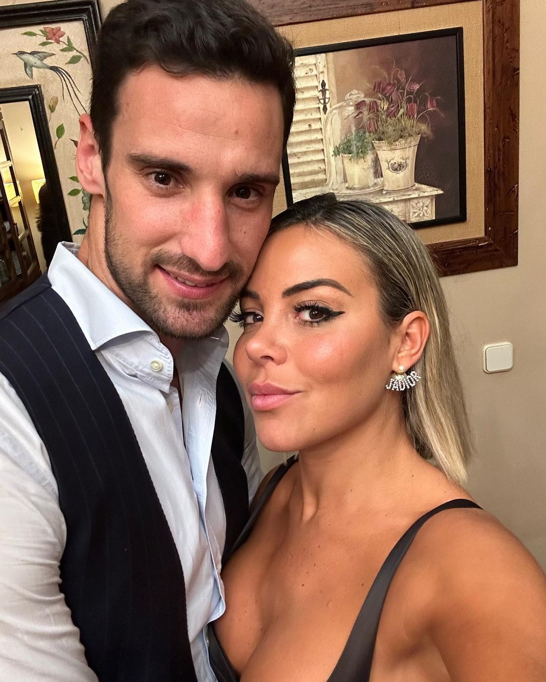 Sergio Rico e Alba Silva