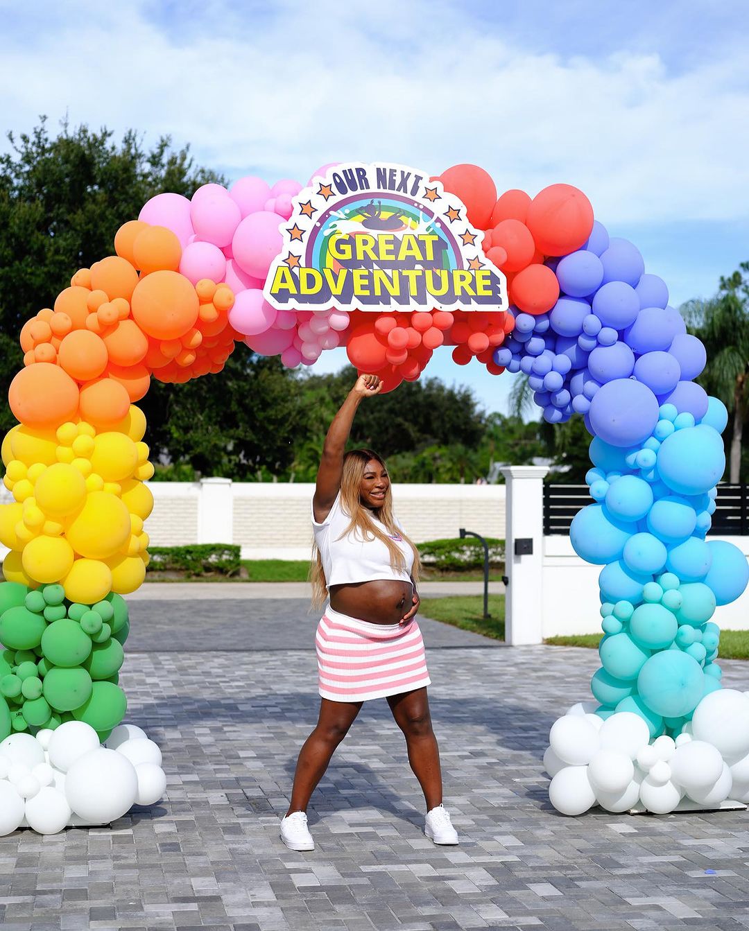 Serena Williams revela sexo do bebé com grande festa