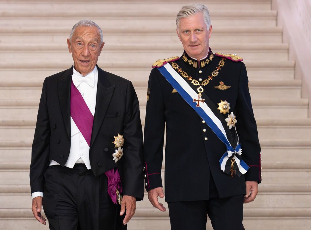 Reis de Bélgica oferecem jantar de gala em honra do presidente Marcelo Rebelo de Sousa 