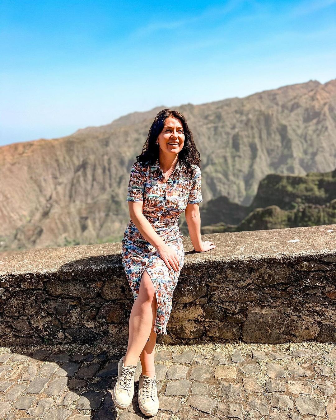 Gabriela Barros de férias em Cabo Verde com a filha