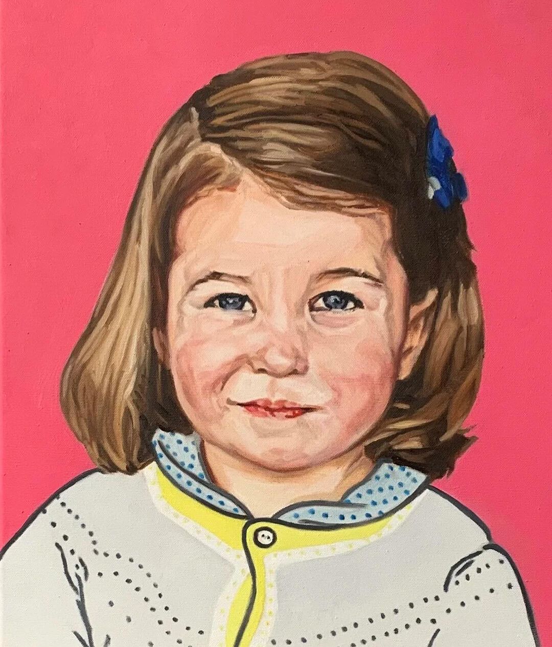 Camilla encantada com quadro que retrata Charlotte