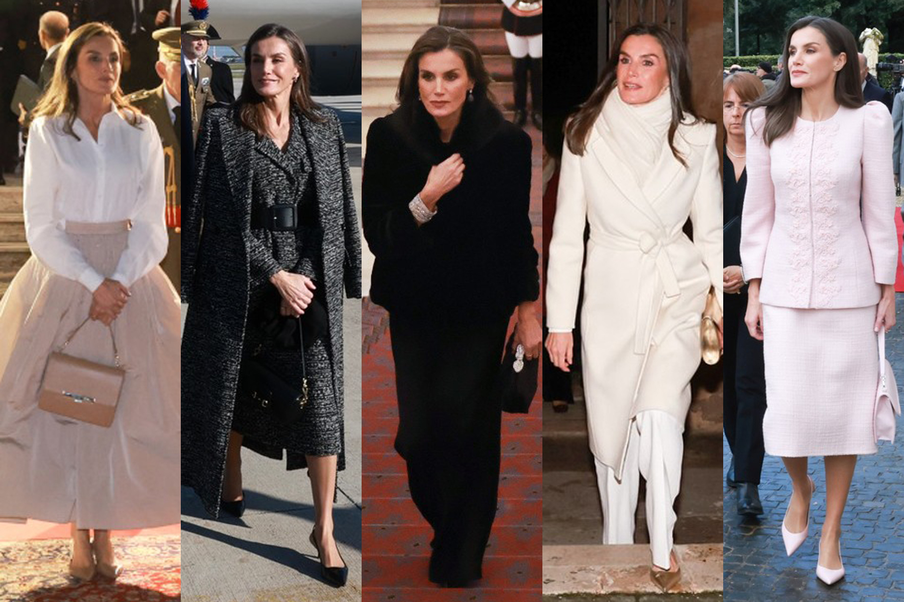 Os 5 "looks" que Letizia usou para conquistar It&aacute;lia