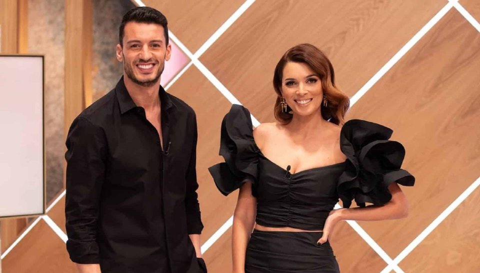 Maria Cerqueira Gomes e Ruben Rua no programa Em Famíilia, da TVI