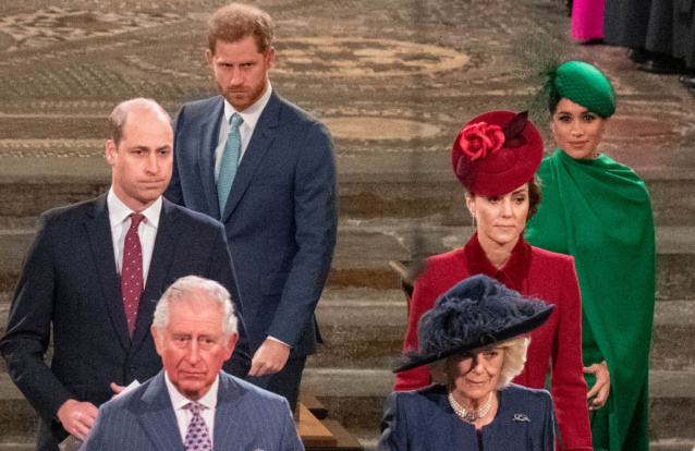 Harry e Meghan com a Família Real - Foto: Getty Images