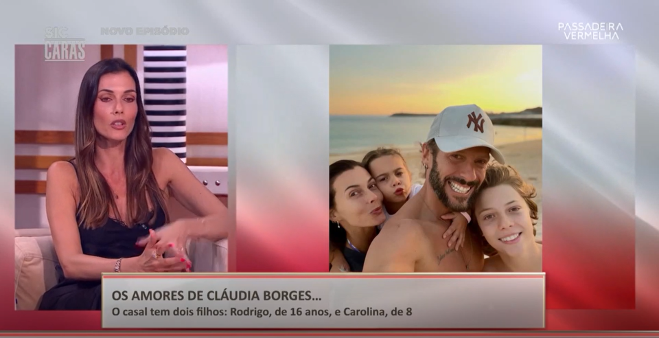 Cláudia Borges fala sobre o filho no Passadeira Vermelha - Foto: SIC Caras