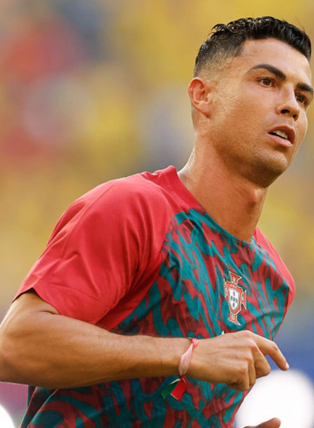 Cristiano Ronaldo no jogo contra Col&ocirc;mbia - Foto: Getty Images
