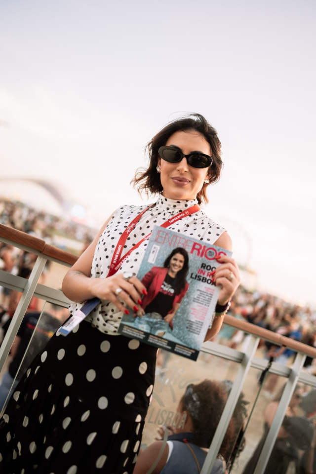 Gabriela Lopes divulga sua revista Entre Rios no Rock in Rio Lisboa - Foto: Divulgação