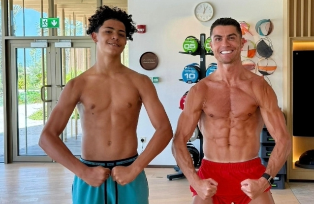 Cristiano Ronaldo Jr. e Cristiano Ronaldo - Foto: Instagram