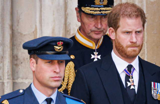 Os príncipes William e Harry (Patrick van Katwijk/Getty Images)
