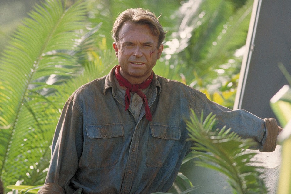 O ator Sam Neill como Dr. Alan Grant no filme 'Jurassic Park', 1993. (Foto: Murray Close/Getty Images)
