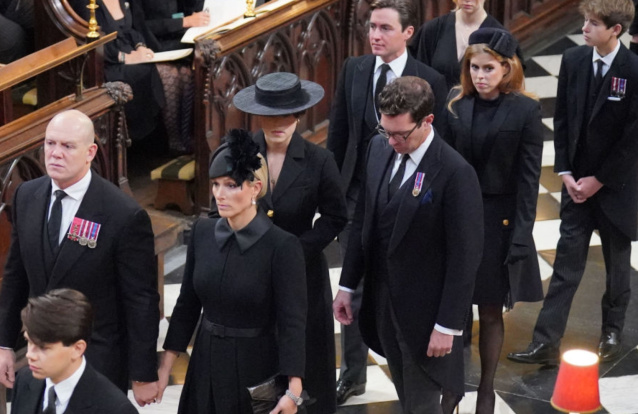 Samuel Chatto junto a familiares no funeral de Isabel II em 2022 - Foto: Getty Images