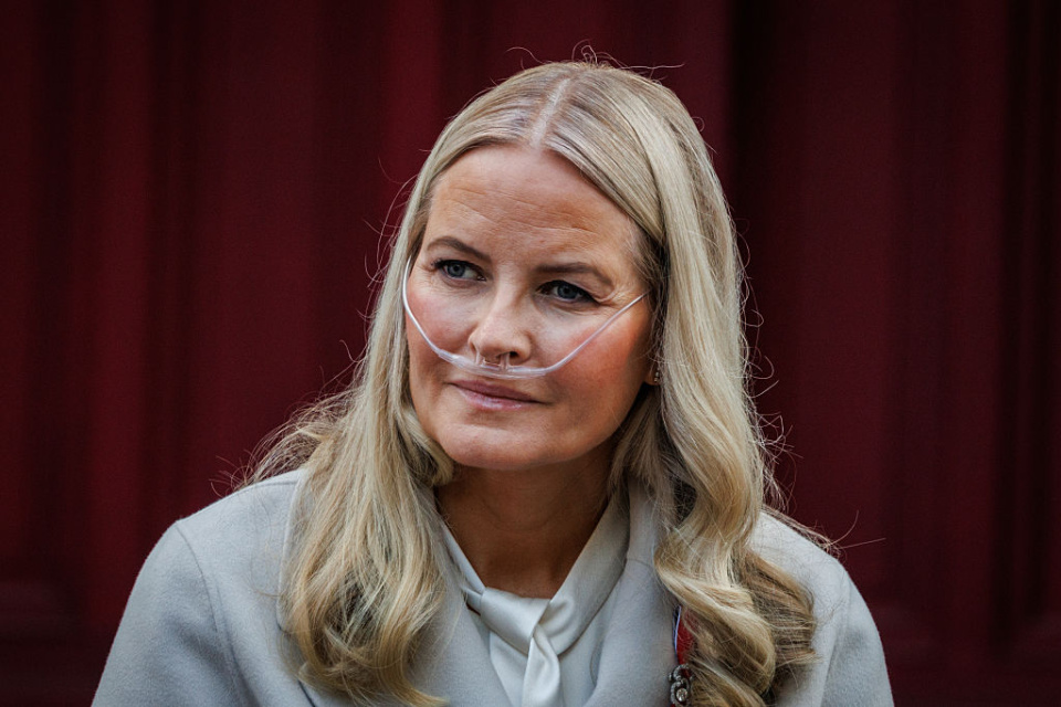 Mette-Marit no dia da Constituição Norueguesa.