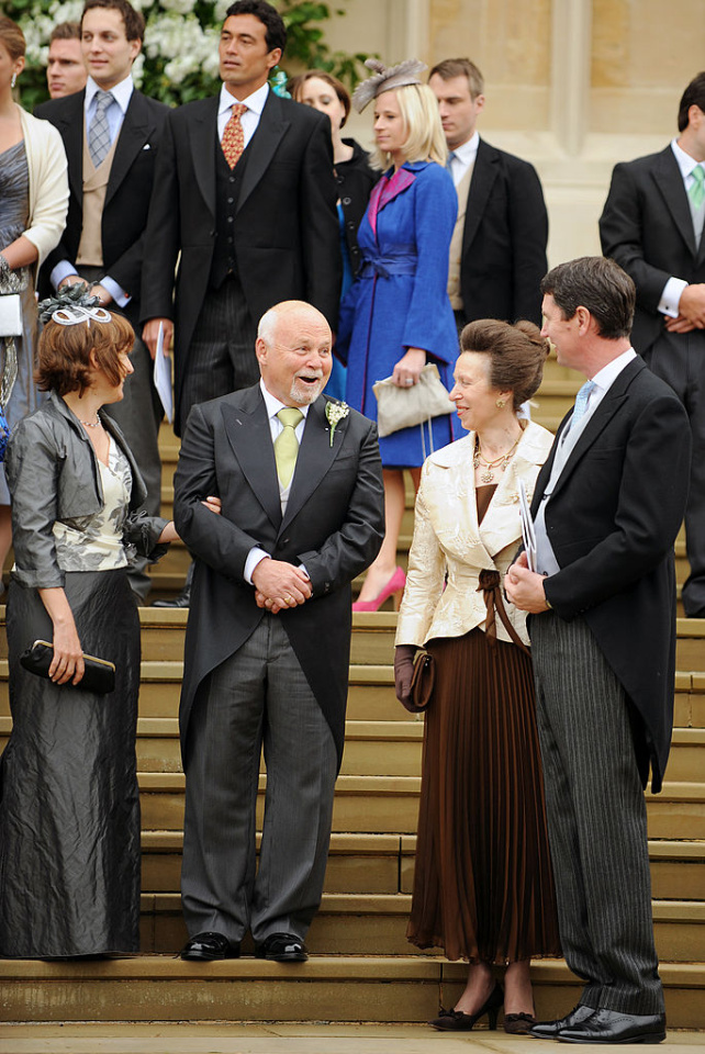 A Princesa Anne durante o casamento de Peter Phillips e Autumn Kelly em 2008.