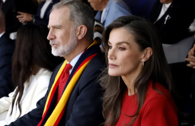 O rei Felipe VI e a rainha Letizia a apoiar a seleção espanhola na final do Mundial de 2026, em Nova Jérsia. Foto: Getty Images